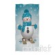 3D belles dessins animés de Noël de ski bonhomme de neige flocon de neige imprimer des serviettes absorbantes douces pour les invités à usages multiples pour la salle de bain 27 5 x 17 5 pouces - B07VMDYCPS